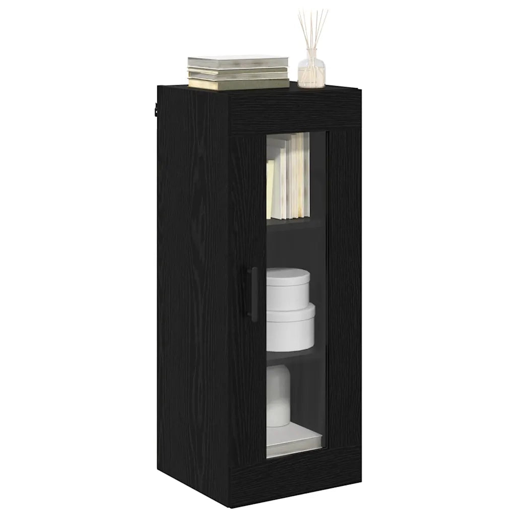 Pensile | Mobile a Parete Rovere Nero 34,5 x 34 x 90 cm