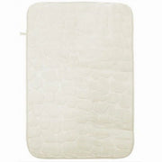 Trade Shop - Tappeto Tappetino In Tessuto Effetto Sassi Per Arredo Bagno 45x70cm 79927 Bianco -