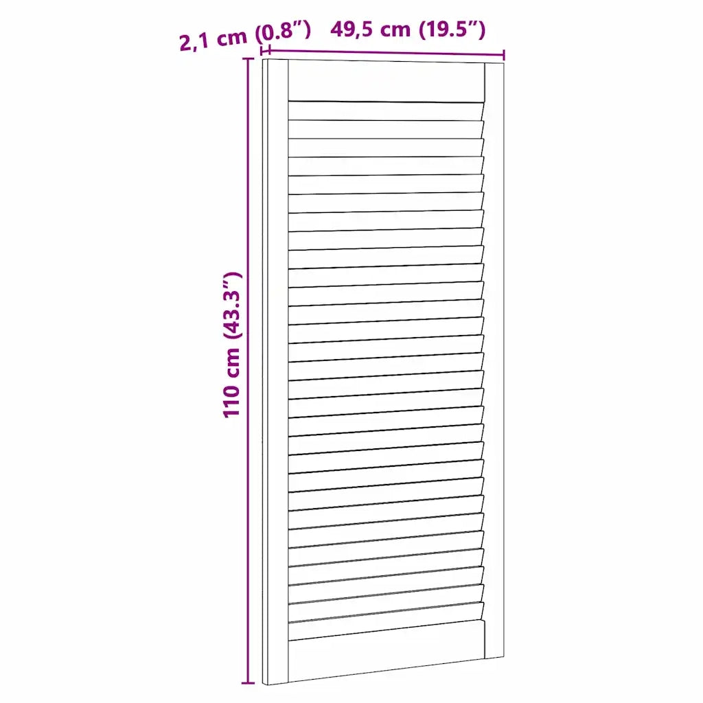 vidaXL Porta per Armadio con porta Marrone 110 x 49.5 x 2.1 cm