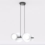 Lampada a sospensione Model in acciaio nero e vetro