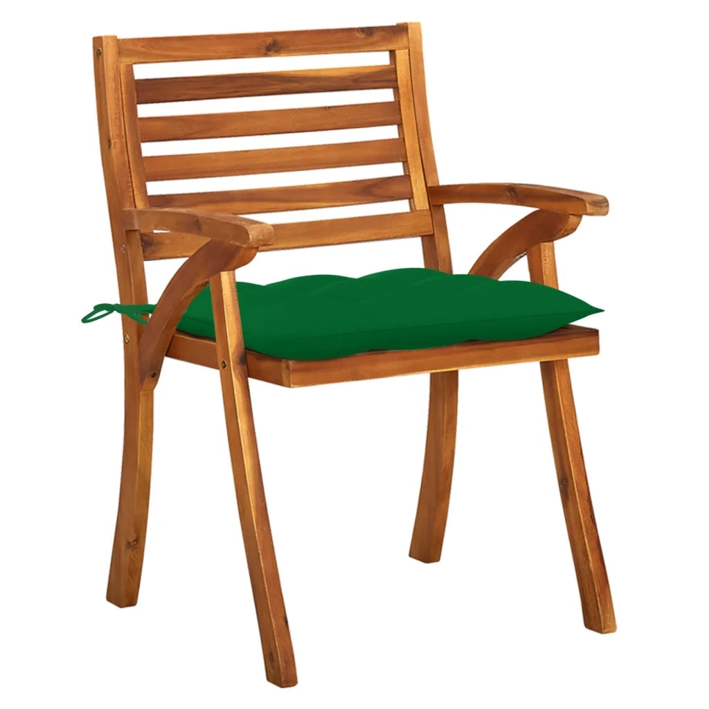 Sedie da Giardino con Cuscini 8 pz in Legno Massello di Acacia 3075221