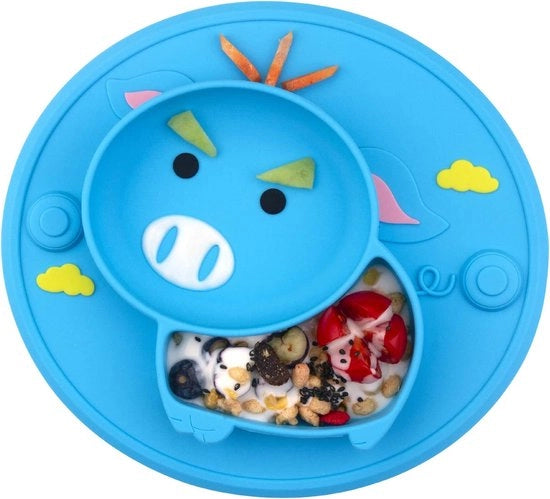 Piatti con compartimenti - Tavola per bambini con succhiate e silicone - Allenamento autoalimentazione