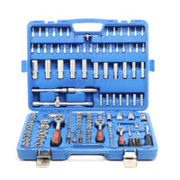 Set di chiavi a bussola 192 pz. Con cricchetti, bit, prese da 1/2″ 3/8″ 1/4″