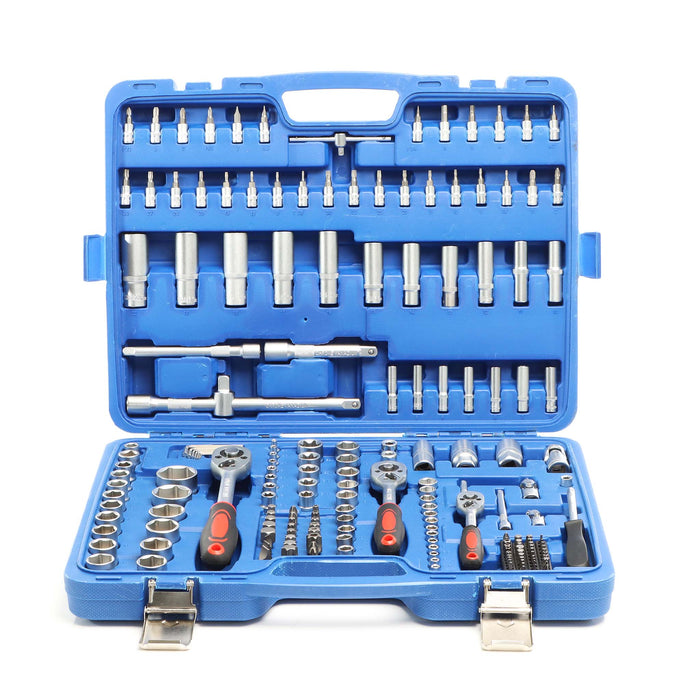 Set di chiavi a bussola 192 pz. Con cricchetti, bit, prese da 1/2″ 3/8″ 1/4″