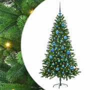 Albero di Natale con 150 LED con supporto-Luci decorative natalizie Verde 150 cm PE 318106