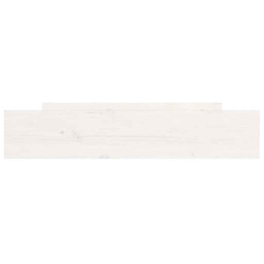 Cassettoni da Letto 2 pz Bianchi in Legno Massello di Pino 814980