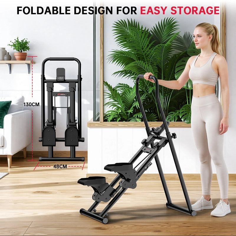 Stepper per Scale Verticale con Schermo LCD,RATTANTREE Manubri Regolabili e Pedali Antiscivolo, Stepper per Scale Fitness Professionale,Portata 150 kg