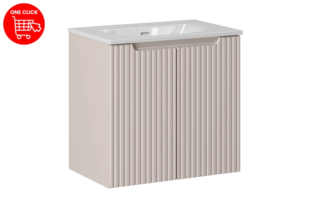 Set mobili bagno 60 cm con lavabo per mobile SKY Nova Cashmere 60 x 1401 x 40 cm