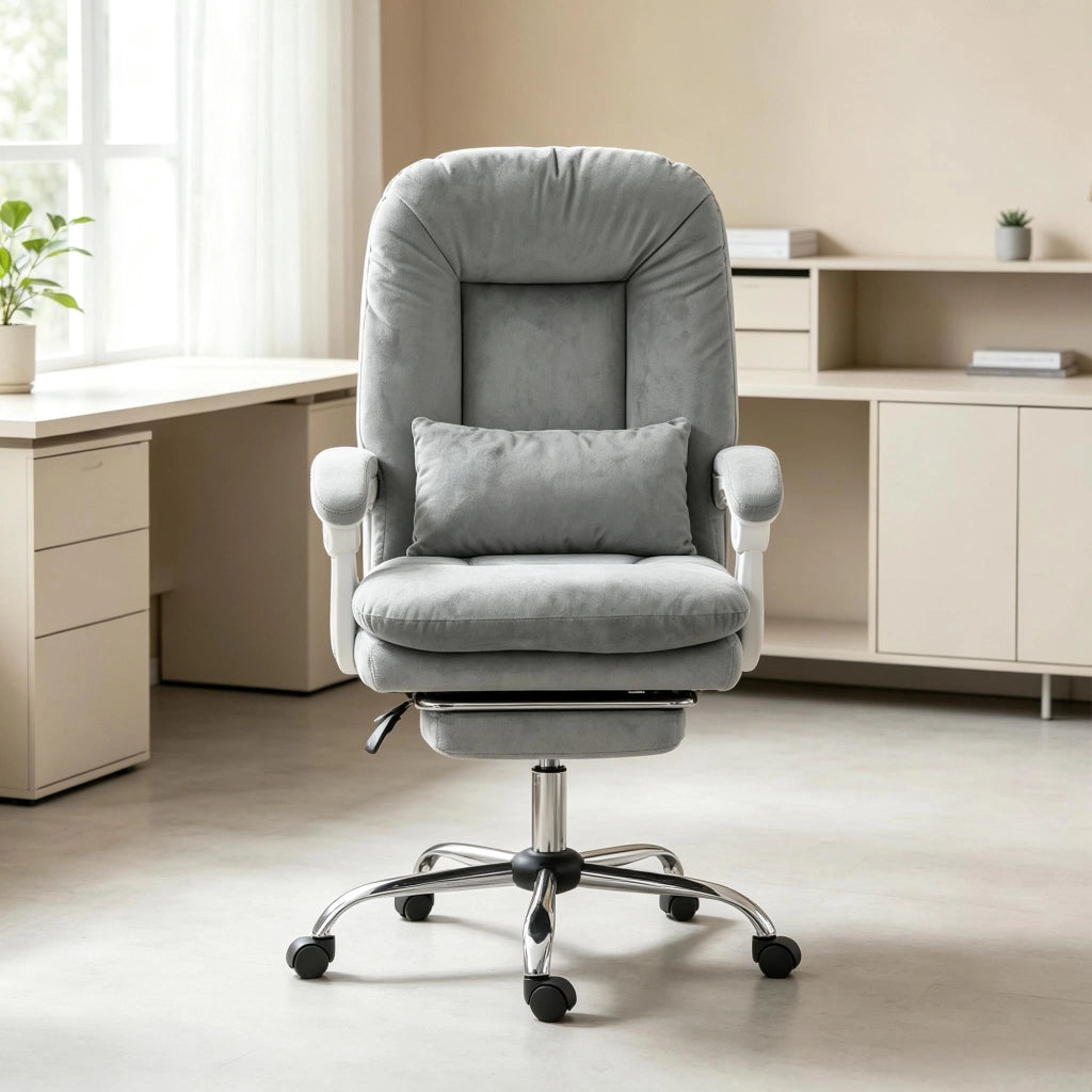 Sedia da ufficio ergonomica, sedia da scrivania in velluto con base girevole, altezza regolabile (include solo 1 sedia da ufficio)