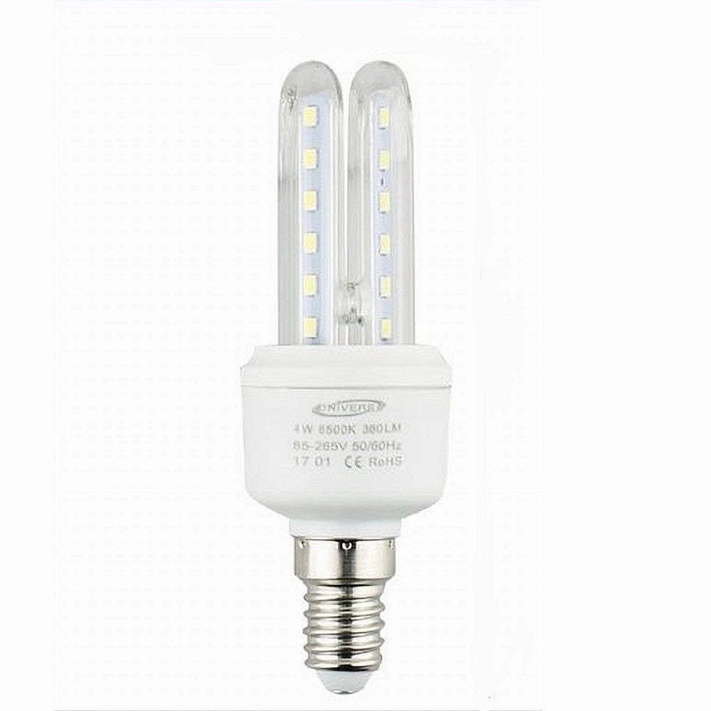 Trade Shop - Lampadina Led Attacco E14 2u 4 W Luce Fredda Calda Naturale Illuminazione 2u-01 - -bianco Caldo      -