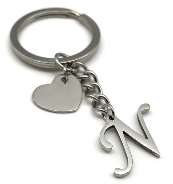Hanger a Lettera con Cuore | A-Z Lettere | Hanger Manuale in Acciaio Inossidabile | Iniziale del Nome Regalo Partner Amico Amica