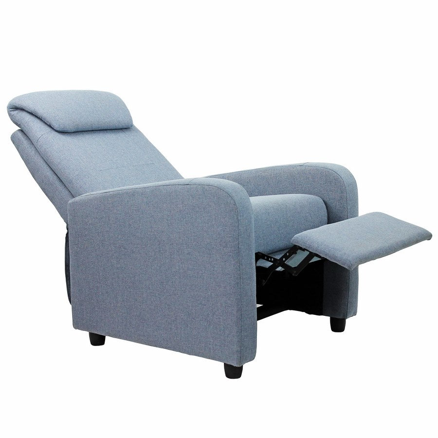 Poltrona Relax Reclinabile Manuale in Tessuto Marta Jeans
