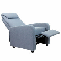 Poltrona Relax Reclinabile Manuale in Tessuto Marta Jeans