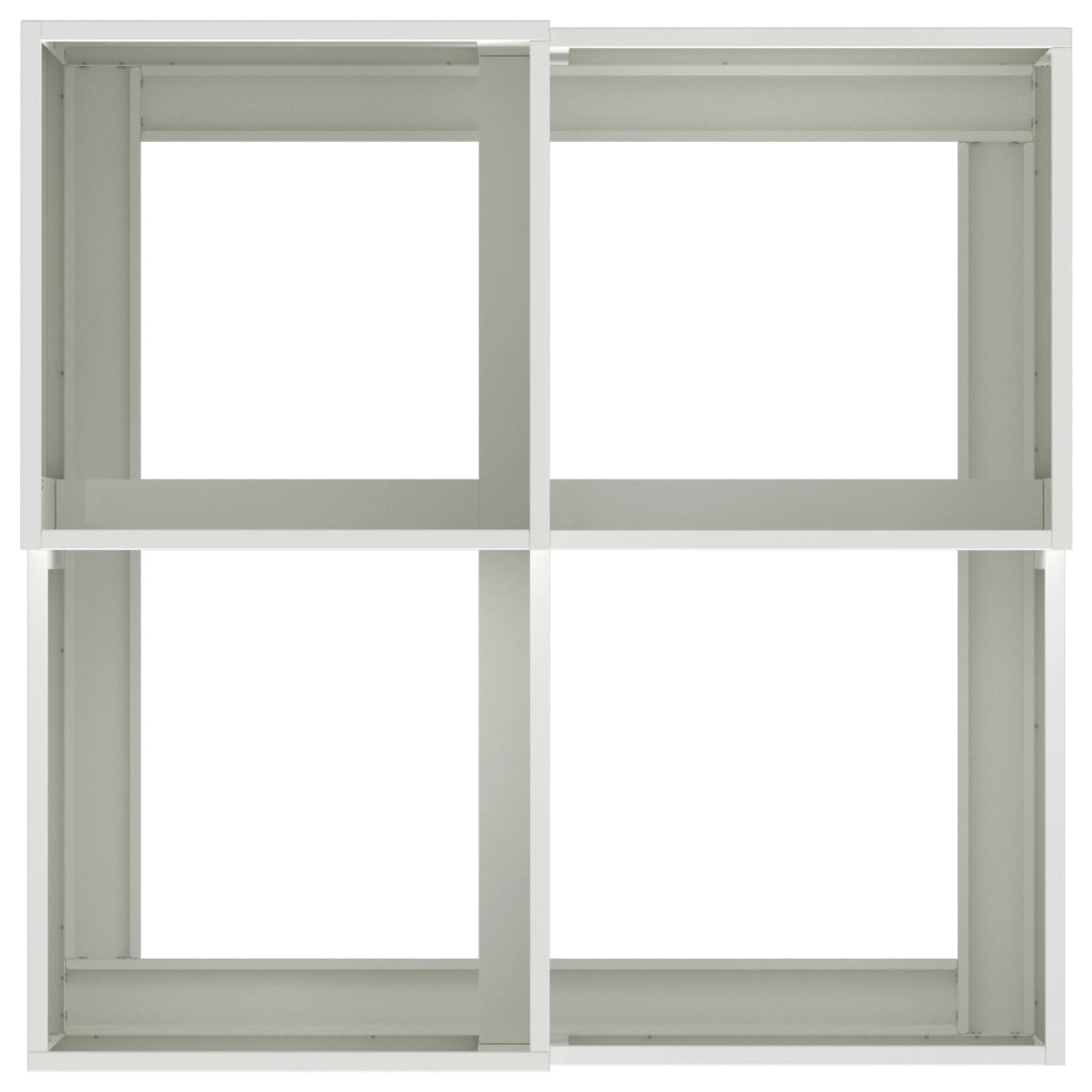 Fioriera da Giardino  100x100x48 cm Acciaio Bianco