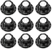 Pulsanti potenziometro - Pulsante di controllo a superficie a spirale con display digitale A03 - Pulsante a vite rotante per controllo audio elettronico (Nero) - 5 pezzi