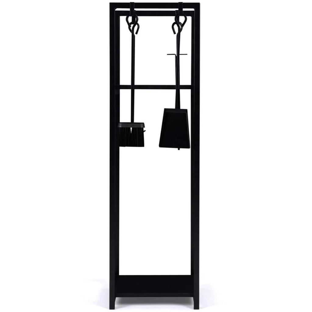 IDMarket - Portatronchi verticale in acciaio nero con accessori e 1 ripiano H.112 CM