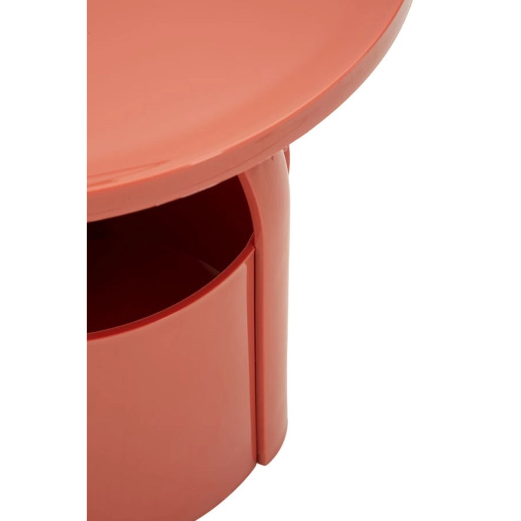 Tavolino VKH1095, Rosso, Plastica, 44x44x43 cm