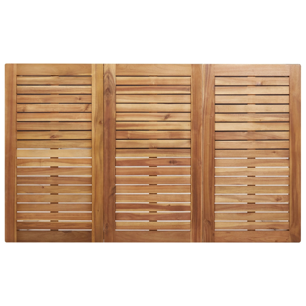 Set da Pranzo da Giardino  da 5 Pezzi in Legno Massiccio di Acacia