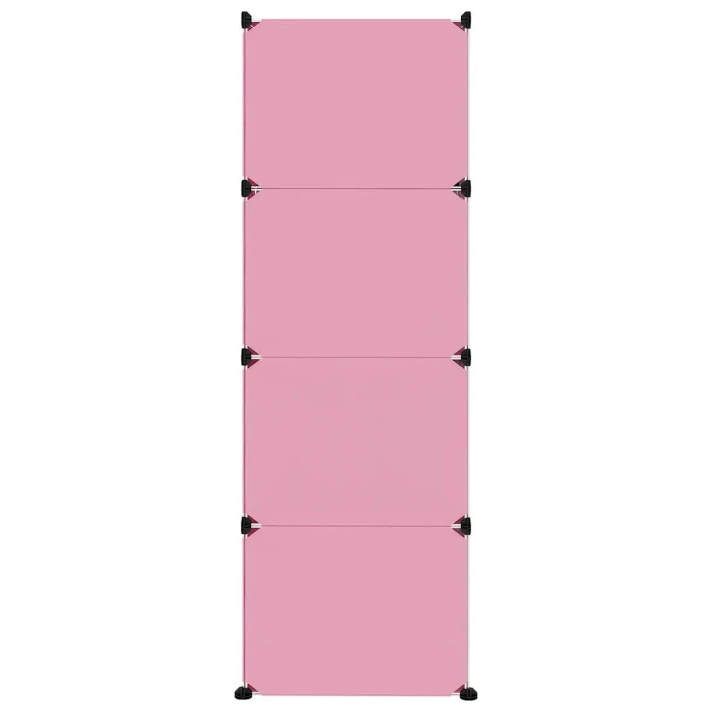 Scaffale Portaoggetti per Bambini con 12 Cubi Rosa in PP cod mxl 48348