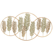 Decorazione murale Arte murale fatta a mano in ferro verde e oro Accessorio moderno