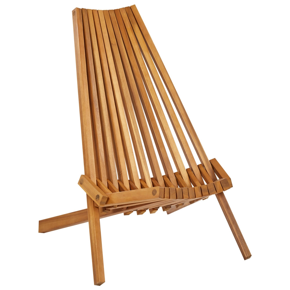 Set da bistrot 3 pezzi Acacia massiccia chiara 2 sedie pieghevoli e tavolo da tè Design a doghe