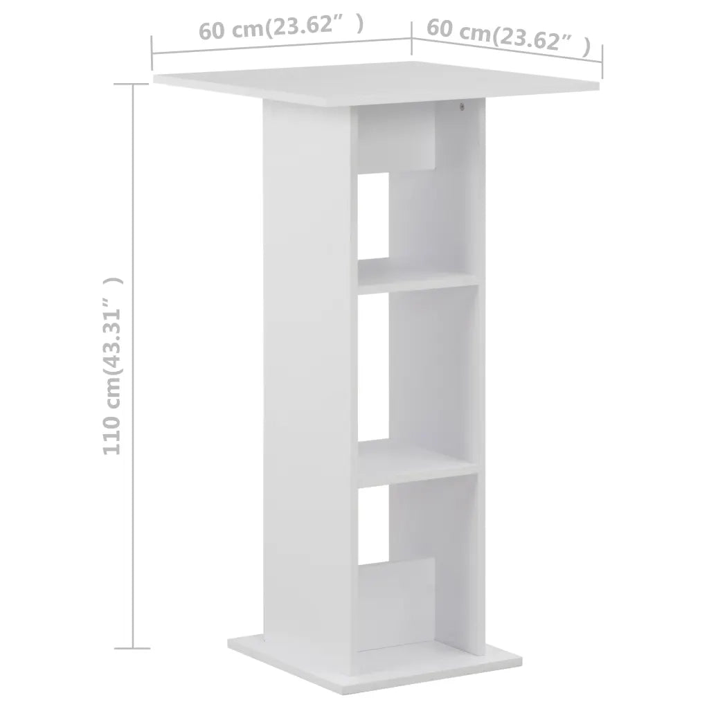 Tavolo da Bar Bianco 60x60x110 cm cod mxl 24751