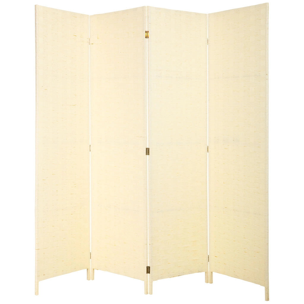 Biombo papel trenzado 4 hojas 50(x4)x3x180h cm