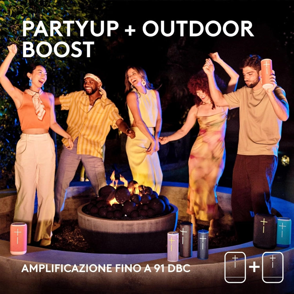 Ultimate Ears EVERBOOM Altoparlante Bluetooth wireless portatile, bassi ottimali, audio a 360 gradi, IP67 impermeabile e galleggiante, fino a 20 ore di durata della batteria- Blu