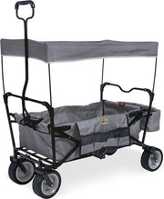 Carrello Portatile Opaczionabile - Carrello Opaczionabile - Carrello da Trasporto Portatile - Incluso Tetto di Sole - 124cm x 59cm x 67cm, Opaczionato: 22cm x 63cm x 80cm