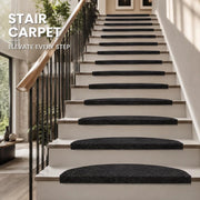 Self-adhesive Stair Treads, 15 Pieces, 65x22.5x3.5 Cm, Black