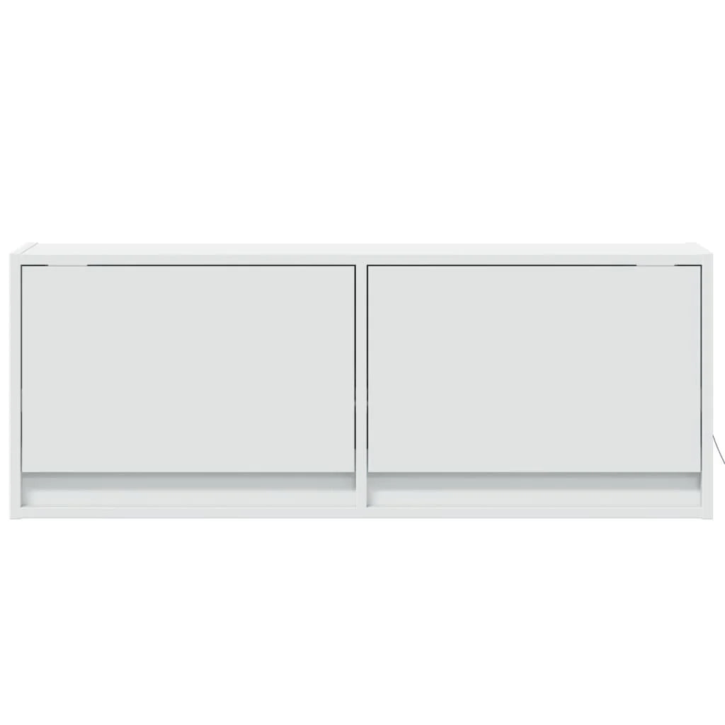 Mobile TV multimediale scaffale TV credenza mobile TV sala da pranzo soggiorno camera da letto mobile da parete con luci LED 100 x 31 x 35 cm bianco 02_0027839