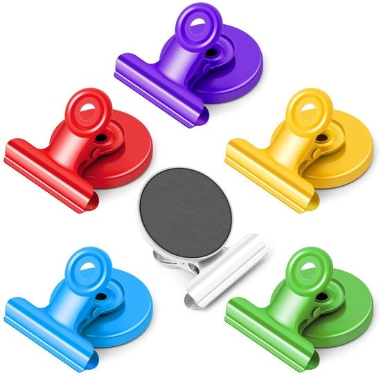 Pacchetto con 6 forti viti magnetiche in diverse colori, viti magnetiche per lavagne, viti magnetiche abrasione-free, viti magnetiche forti per foto, adesivi, borse