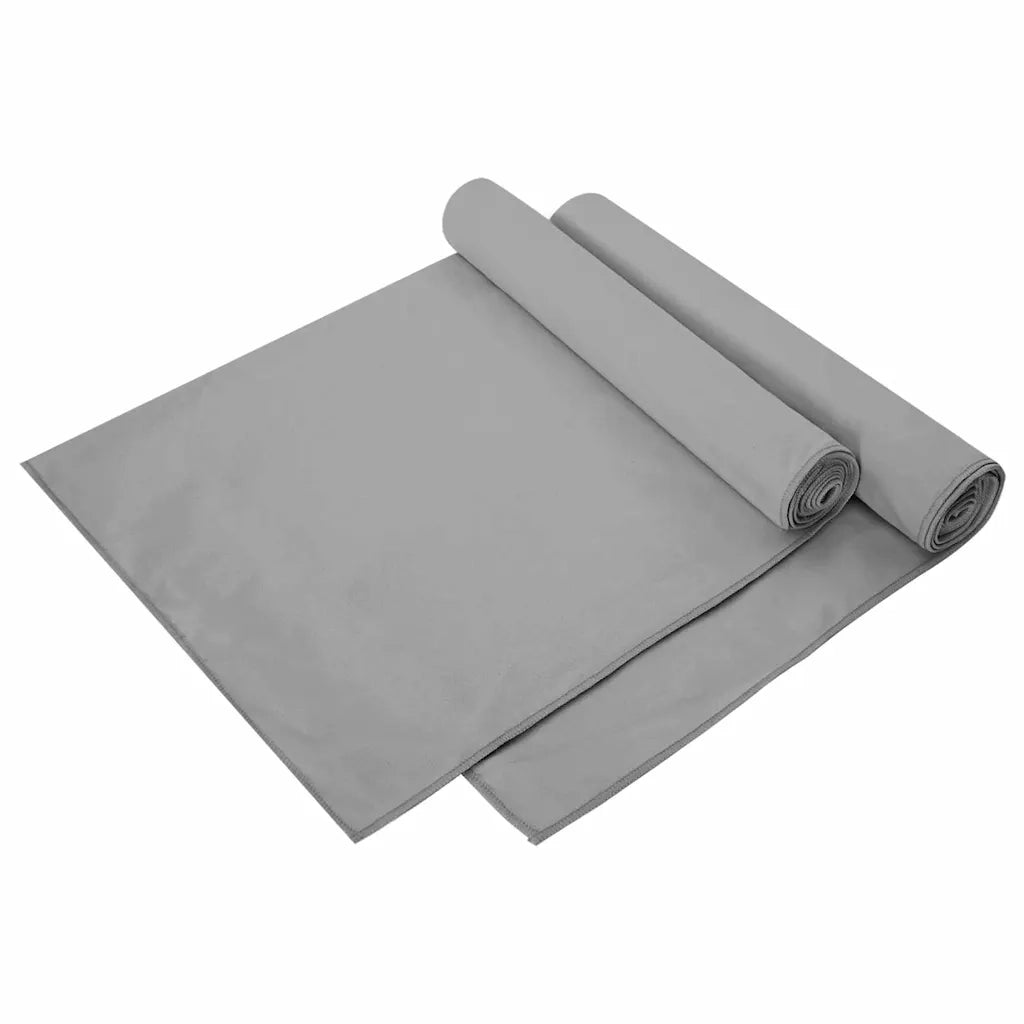Asciugamani Sportivi 2 pz | Teli per bagno Grigio scuro 140 x 70 cm