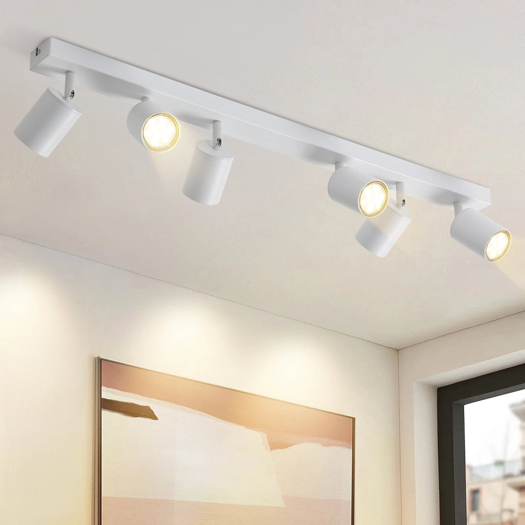 ZMH Faretto da soffitto bianchi retrò GU10 girevoli 350° per camera letto