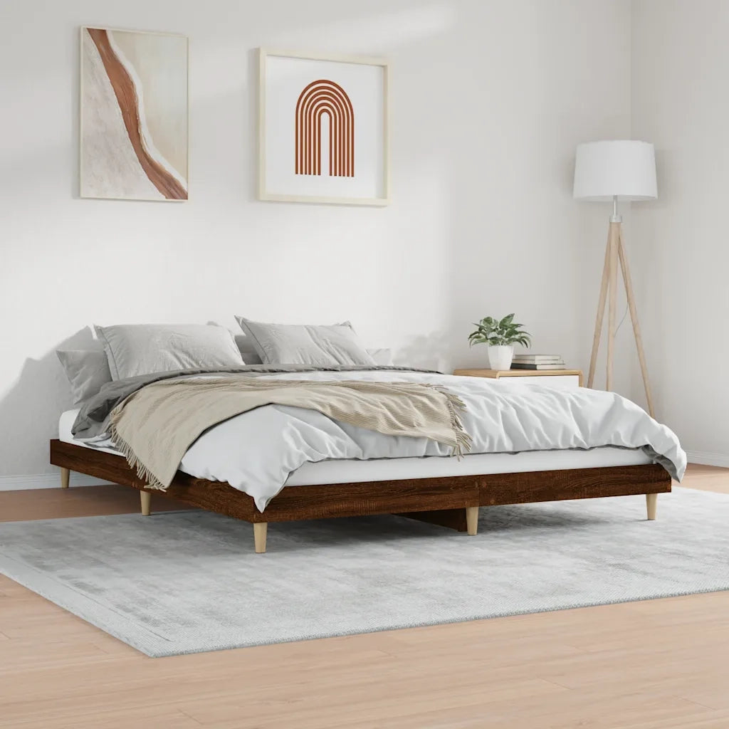 Giroletto senza Materasso Rovere Marrone 120x200 cm Truciolato 832052