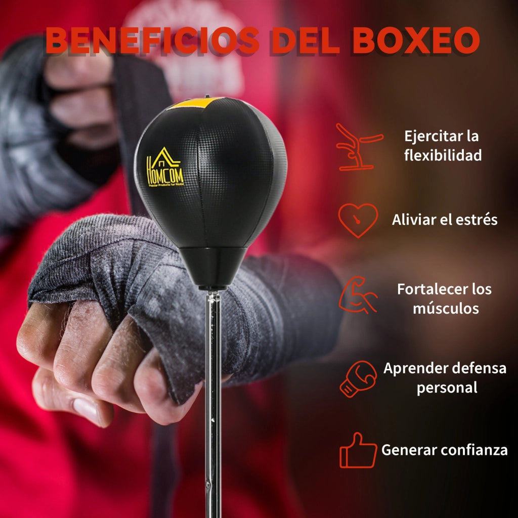 Saco da Boxe con Base Regolabile in Altezza ¨C zephmum ¨C Nero ?45x133-151 cm