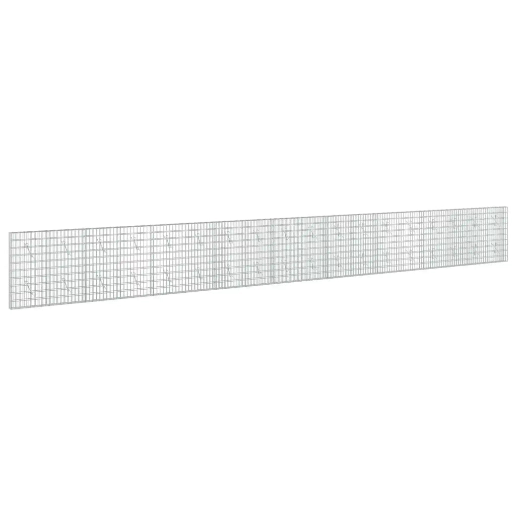 Gabione con Filo da 5 mm e Rete da 5x10 cm 900x10x100 cm 3464460