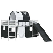 Struttura del letto loft per Bambini | Letto Infantile | Lettino Bianco e Nero 107 x 200 cm