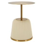 Kep, Tavolino da Salotto Forma Rotondo, 43x35x43h cm Bianco