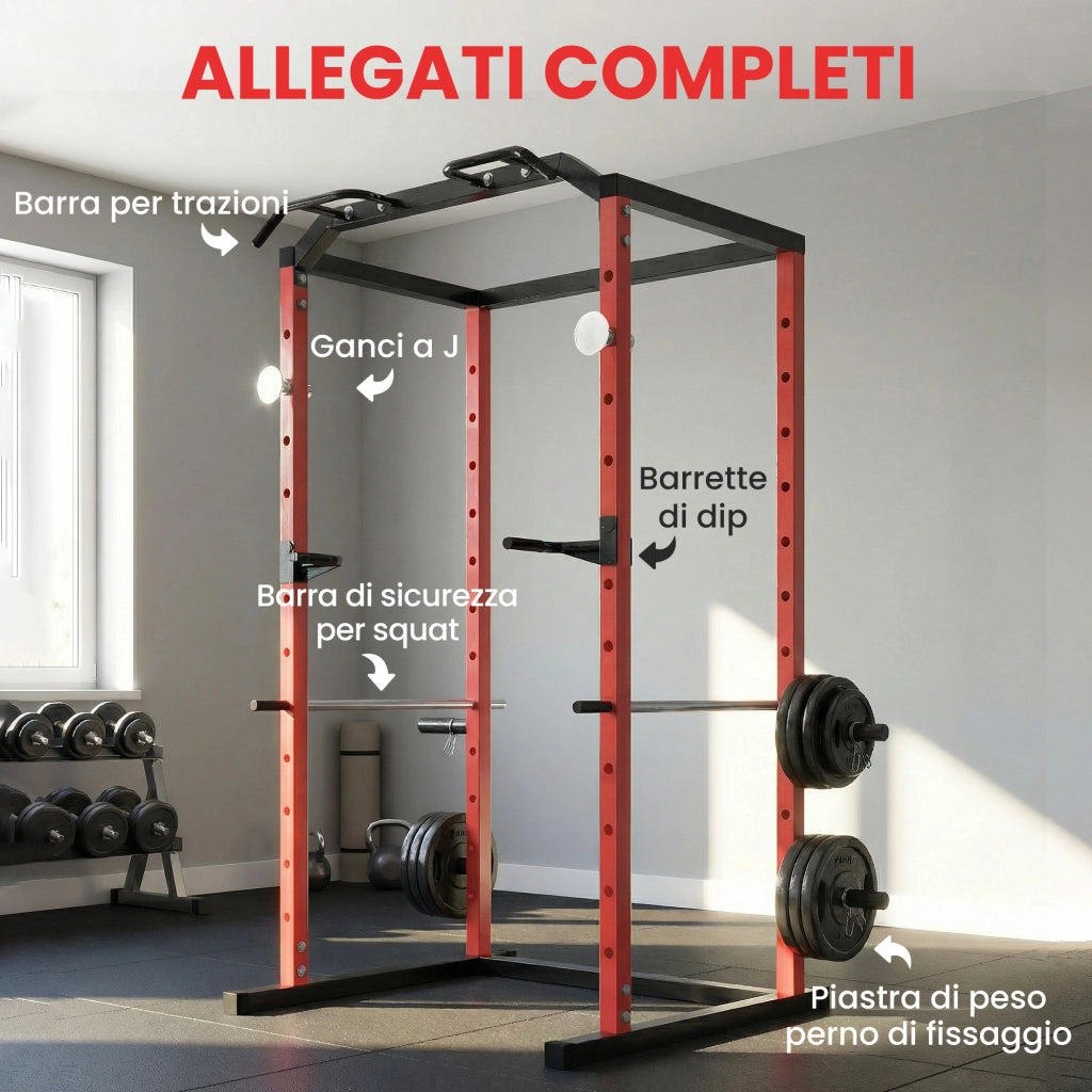 Power Cage, Rack Regolabile con Capacit¨¤ di 460KG