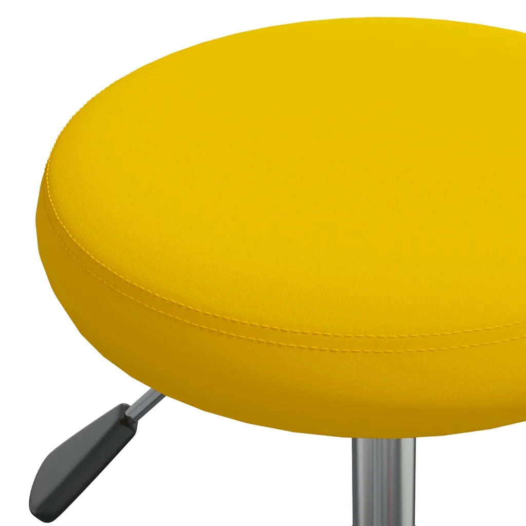 Sgabello da Massaggio in Velluto Giallo Senape CFW3173970