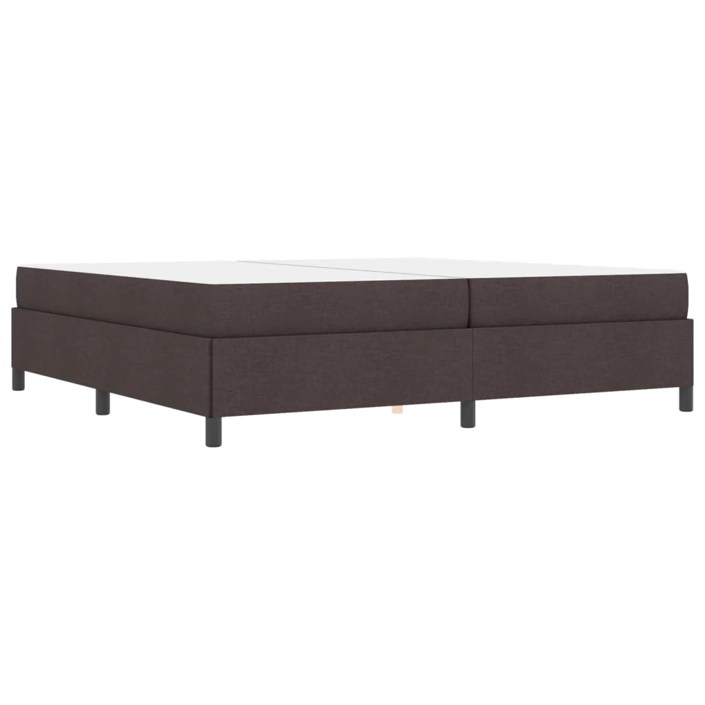 Letto a molle con materasso Marrone Scuro 200 x 200 cm Tessuto 3398888