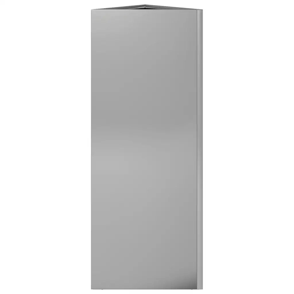 Fioriera da Giardino-Vaso da Esterno-Contenitore per Piante Triangolare 30x26x75 cm in Acciaio Zincato