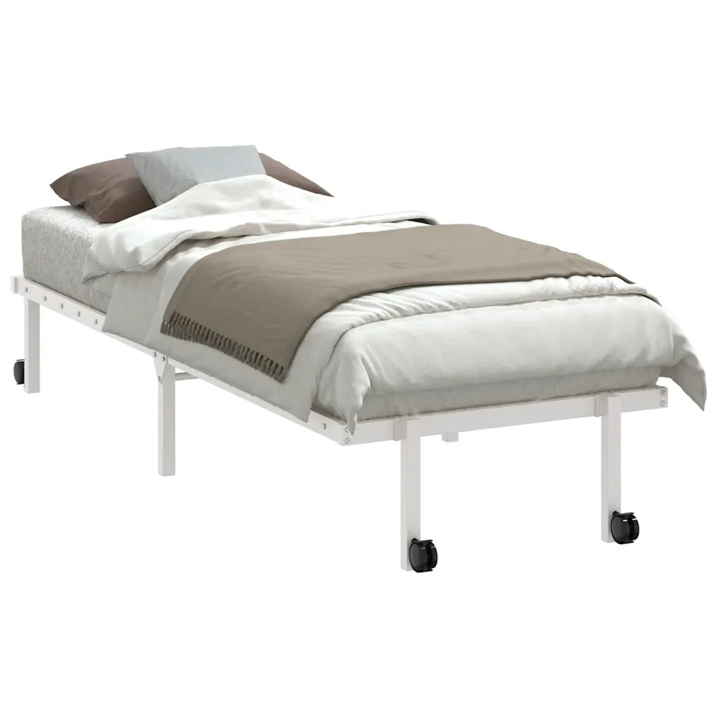 Giroletto senza Materasso Pieghevole Bianco 75x190 cm Acciaio 4103964
