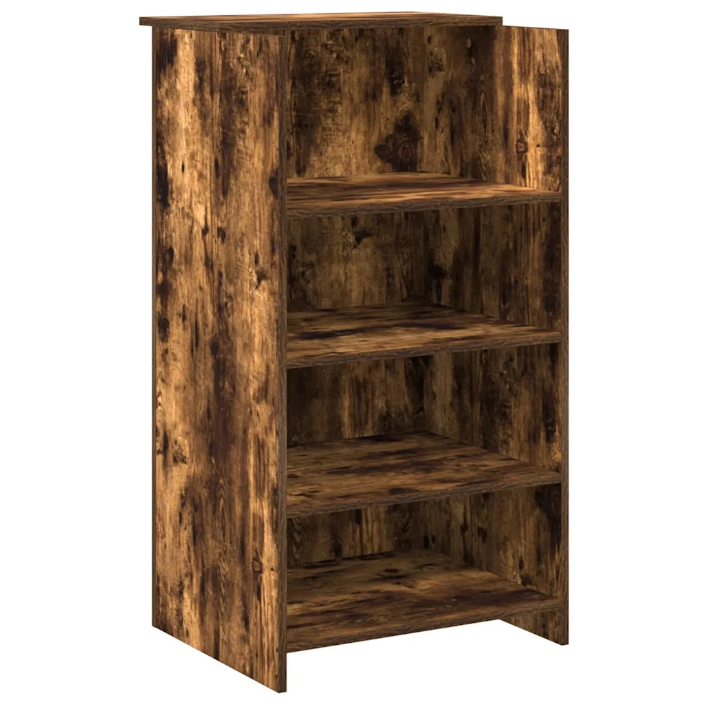 vidaXL Banco Reception Rovere Fumo 135x50x103,5cm in Legno Multistrato