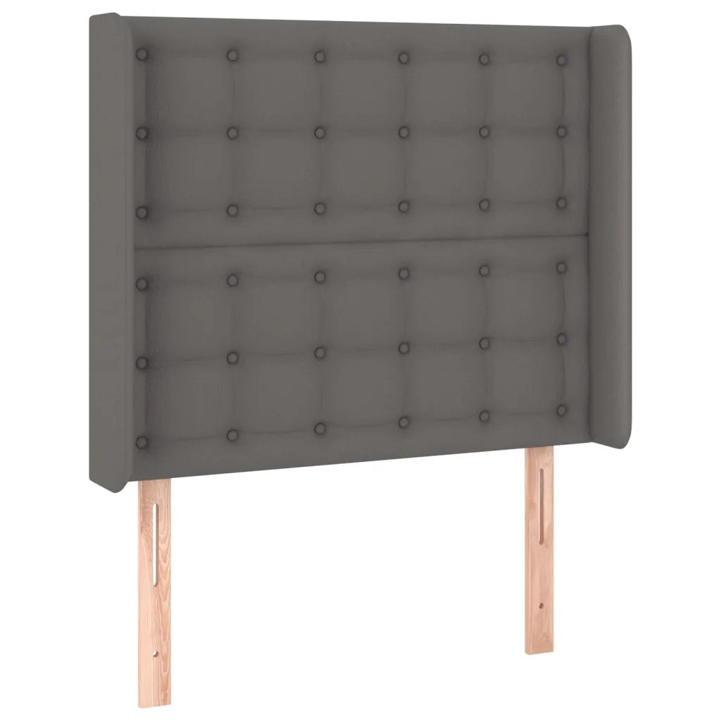 Testiera | Testata a LED Grigio 93x16x118/128 cm in Similpelle