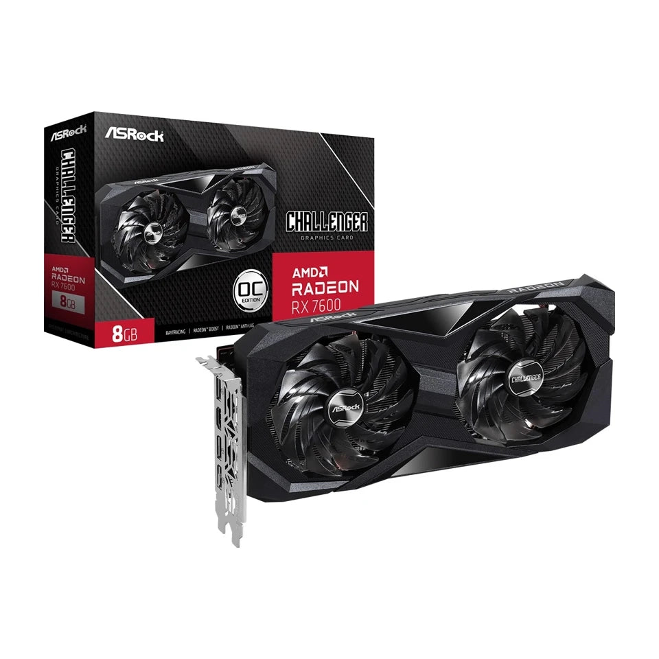 Scheda grafica Asrock Challenger 90-GA41ZZ-00UANF AMD Radeon RX 7600 8 GB GDDR6