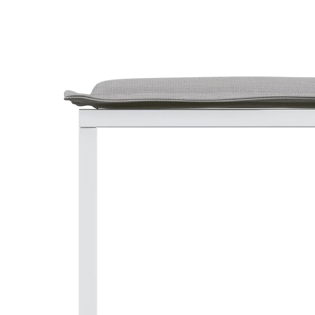 vidaXL Set da Pranzo da Giardino 15 pz con Cuscini Bianco in Textilene