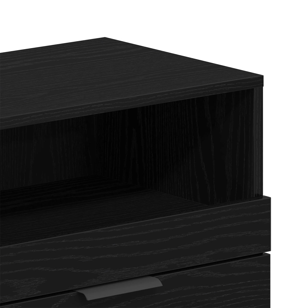 Mobile TV  Nero Rovere 150x33,5x45 cm Legno ingegnerizzato