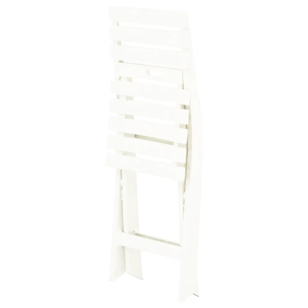 Sedie da Giardino Pieghevoli 2 pz in Plastica Bianche cod mxl 16708
